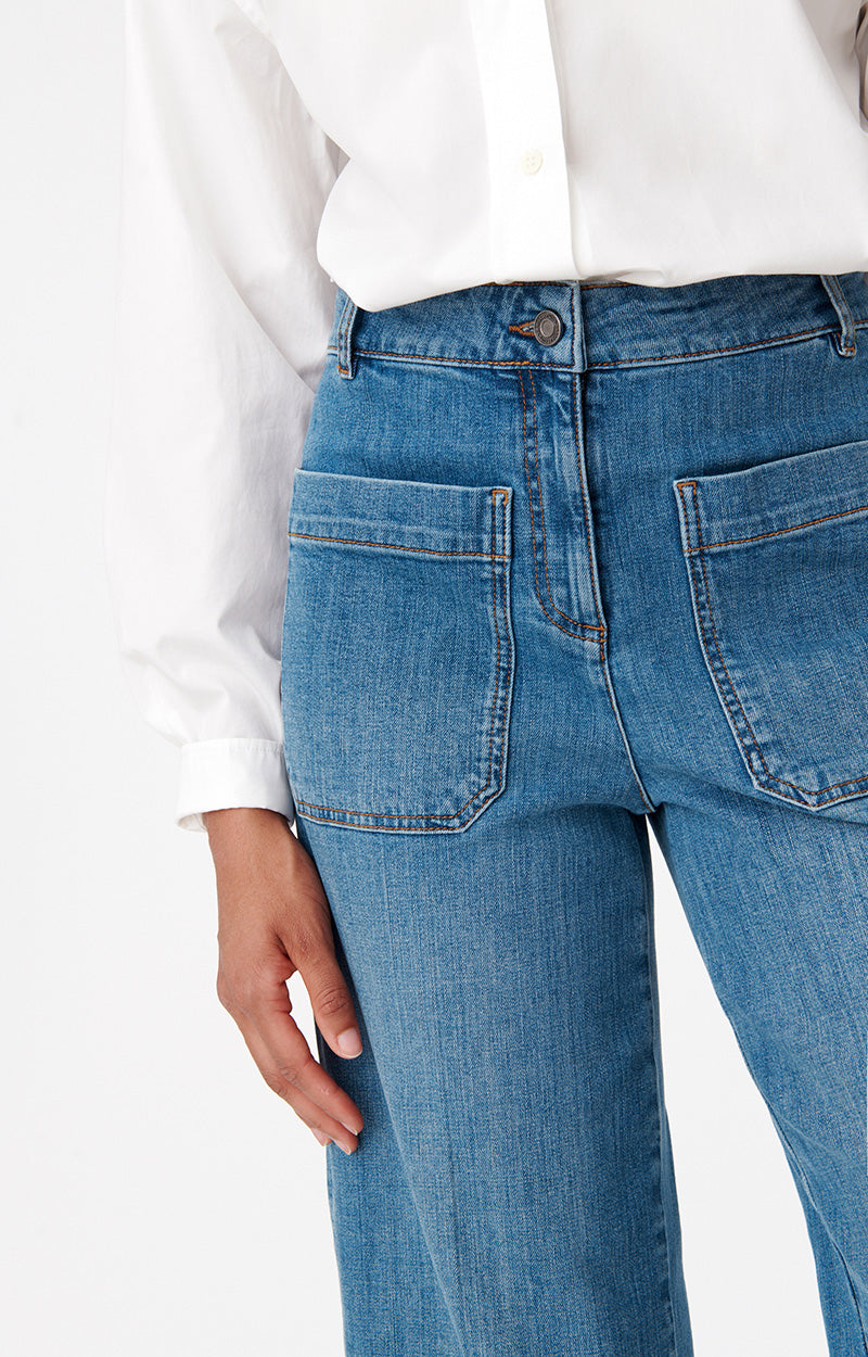 JEANS Vanessa Bruno AW23 cropped Helias indigo clair