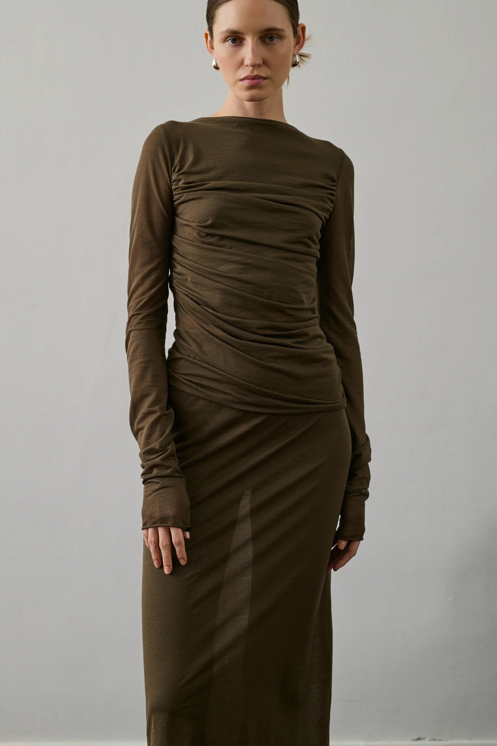 FALDA Soeur Paris AW25 Bahia marron/kaki