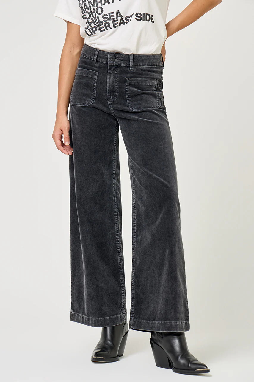 PANTALÓN Five AW25 Lucia crop large dark grey