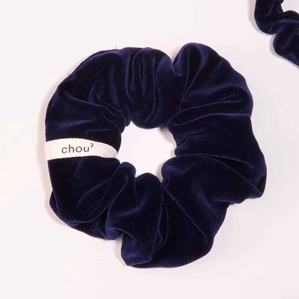 COLETERO Grand Chouchou terciopelo azul noche