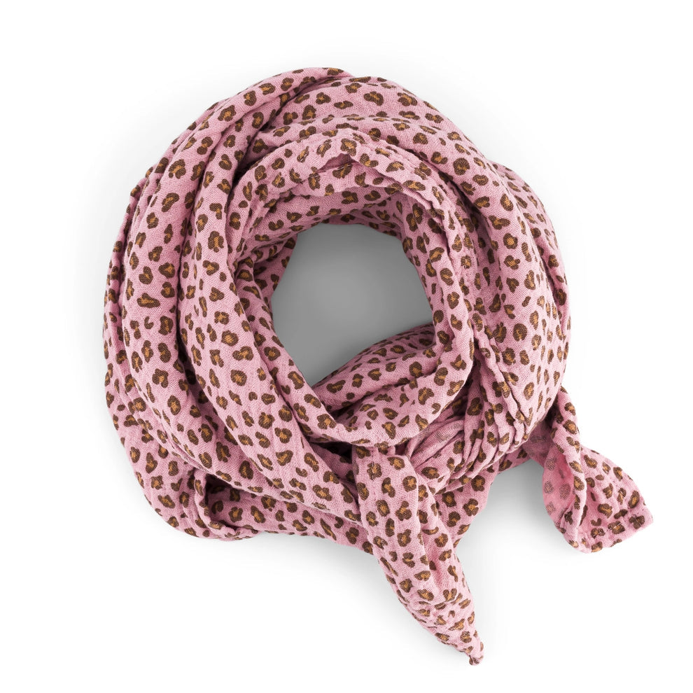 BANDANA Rose in April Leopard candy pink