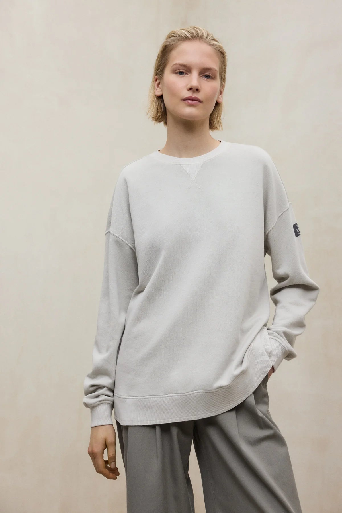 SUDADERA Ecoalf AW25 Elvas gris claro