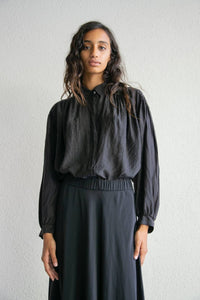 CAMISA The Avant AW25 Vintage en ponge seda noir