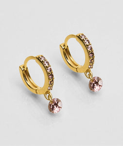 PENDIENTES Une a Une Goutte d’eau Rhodolite
