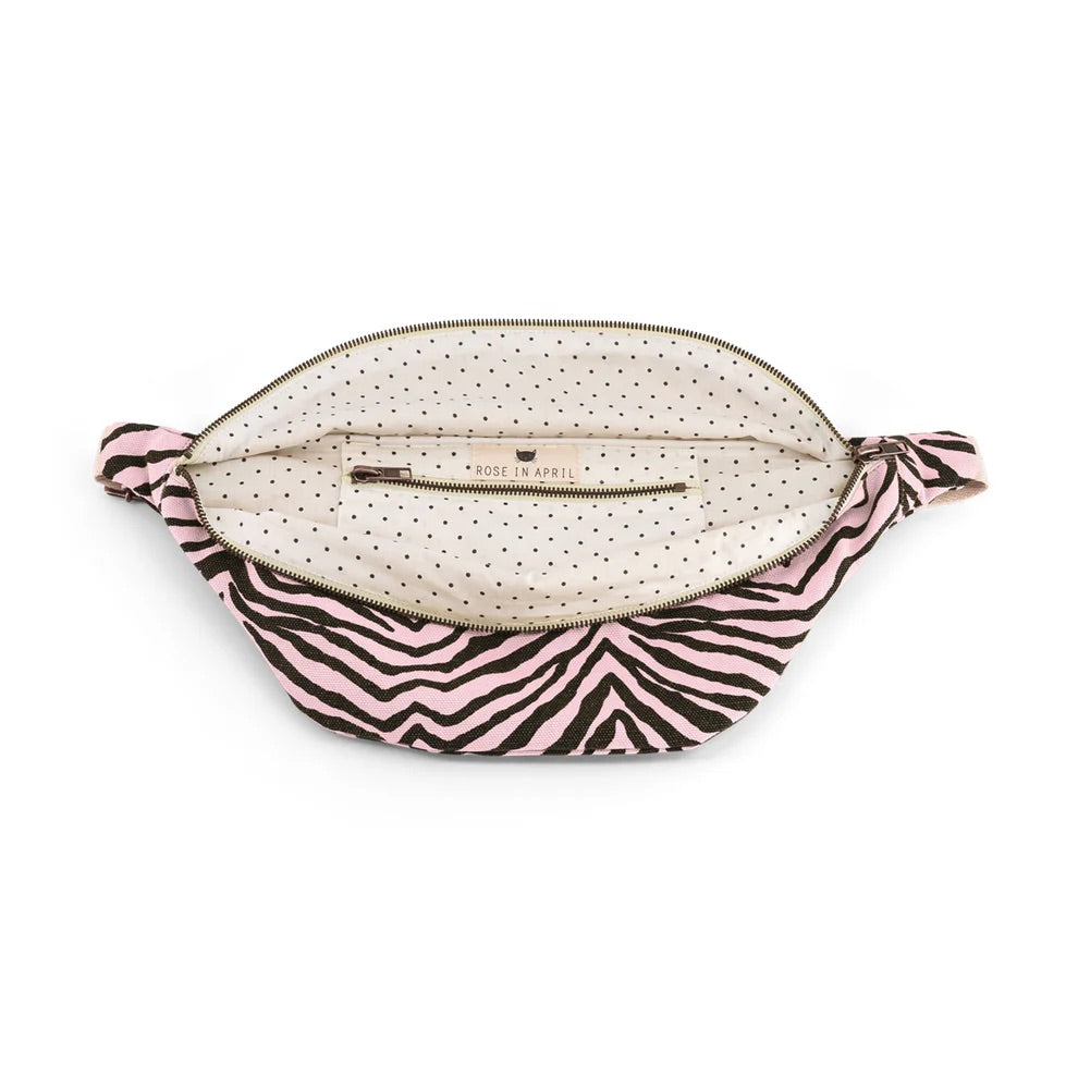 RIÑONERA Rose in April SHOPPER zebra rosa claro