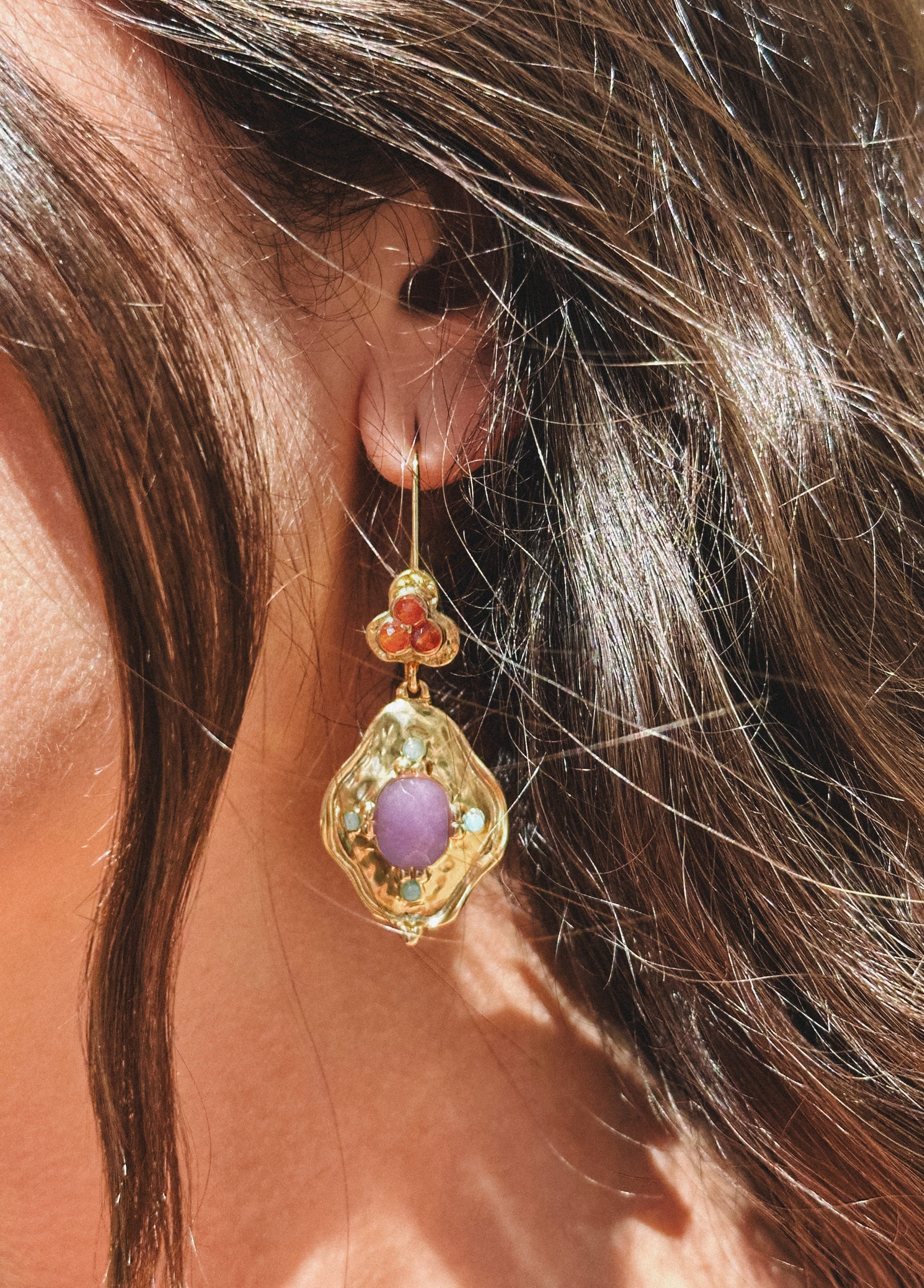 PENDIENTES Alhaja Pitiusa lila