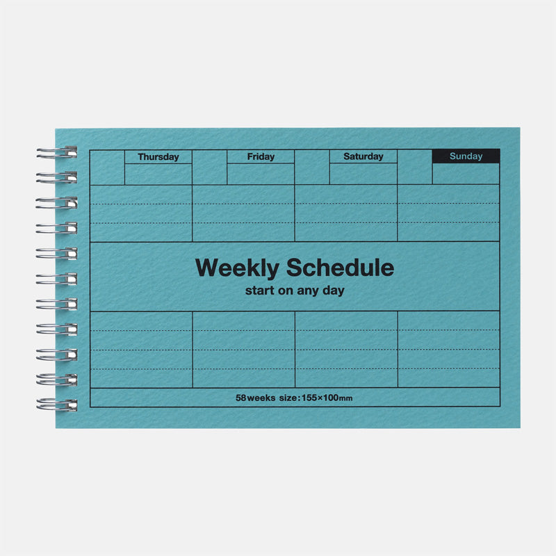 LIBRETA de notas Organizador semanal turquesa