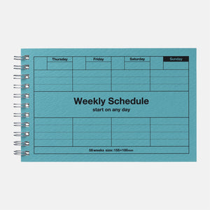 LIBRETA de notas Organizador semanal turquesa