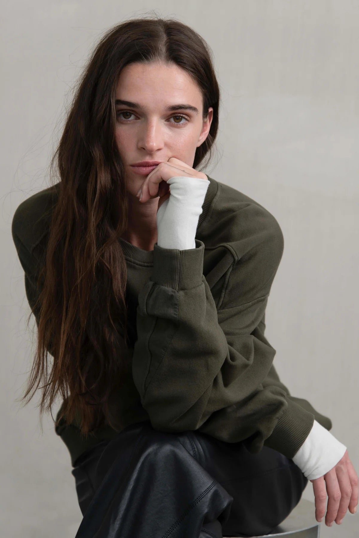 SUDADERA Humanoid AW25 shimmer jade