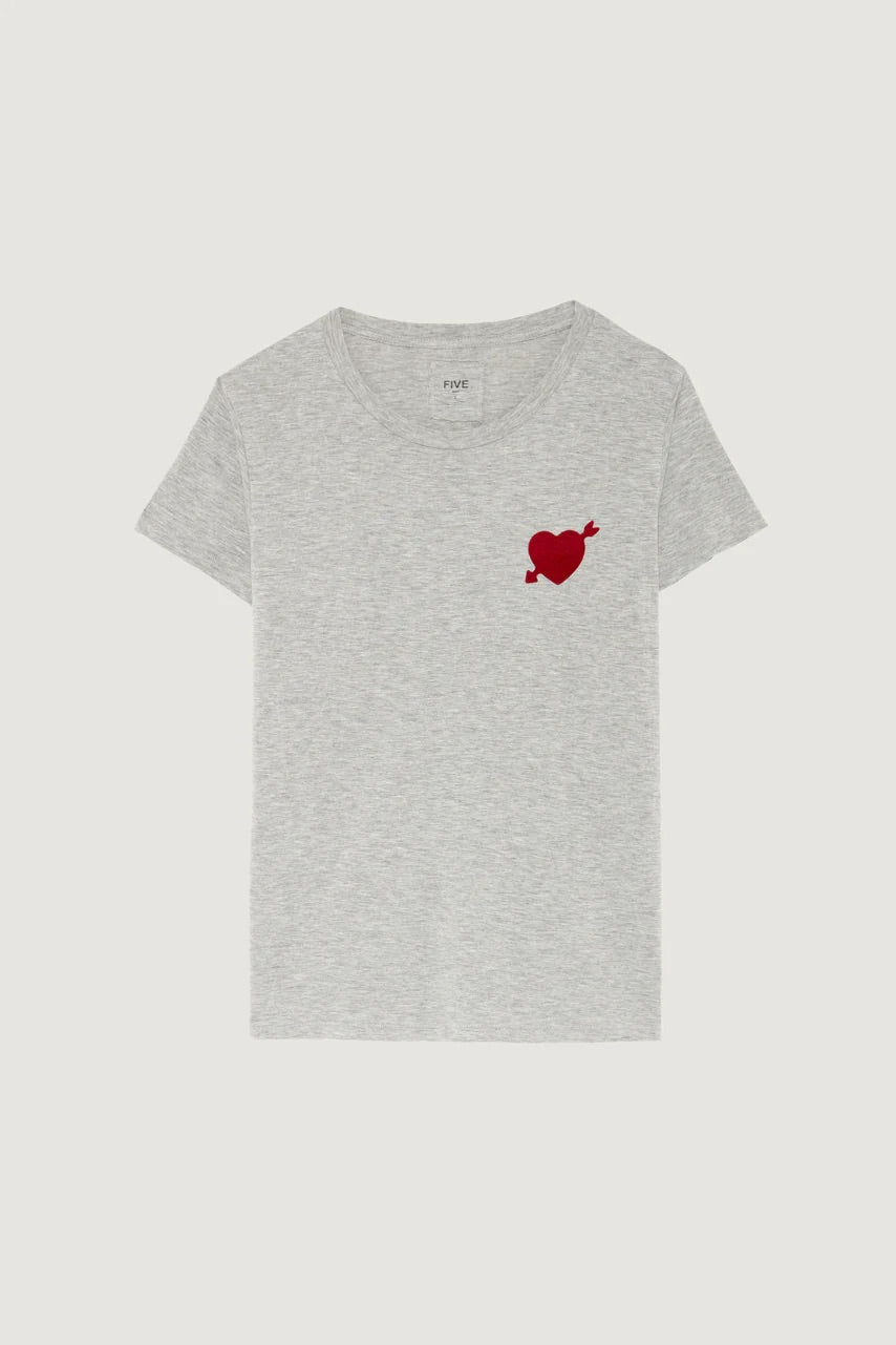 CAMISETA Five AW25 Coeur mottled grey