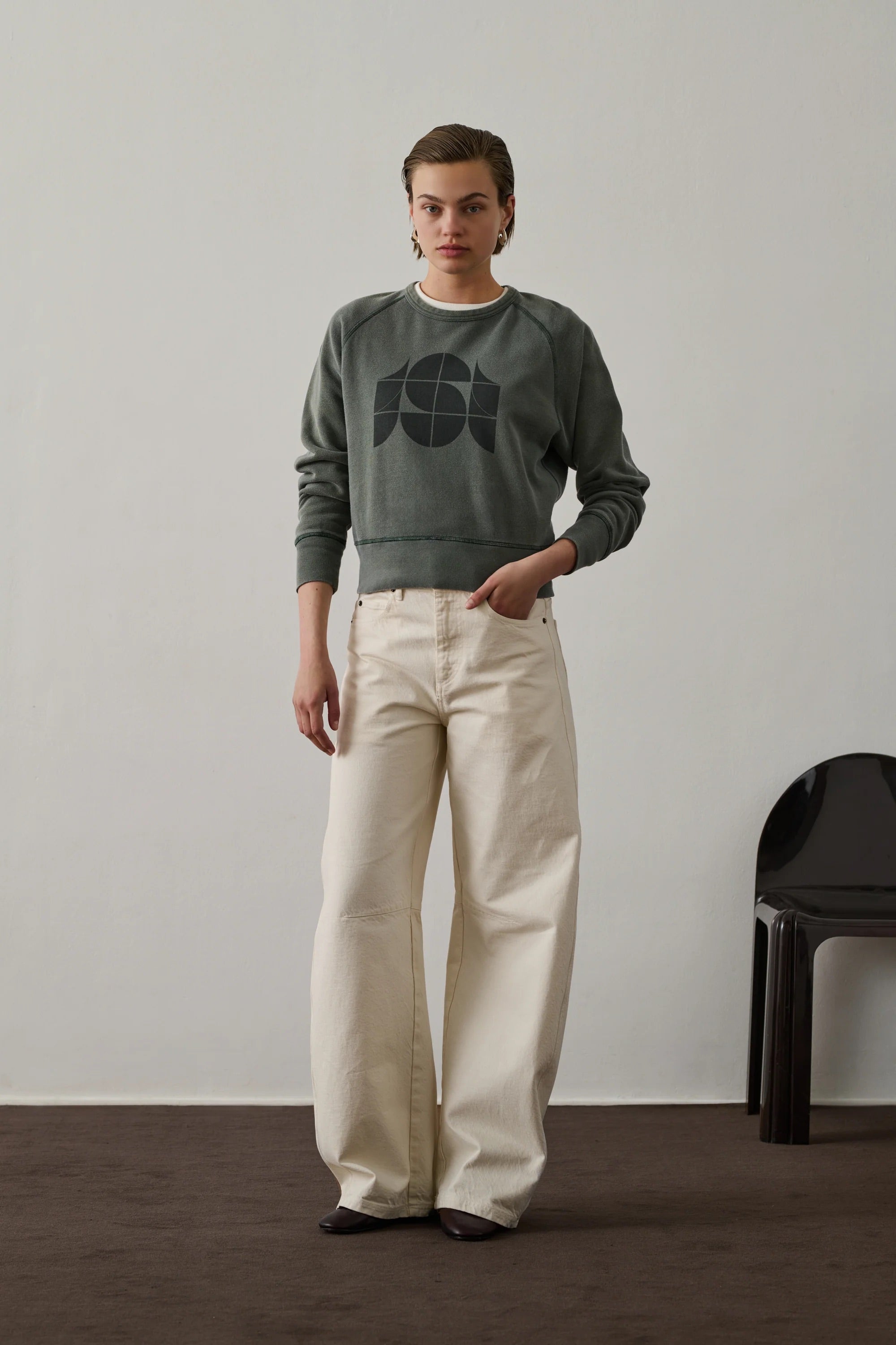 SUDADERA Soeur AW25 Apollo gris vert
