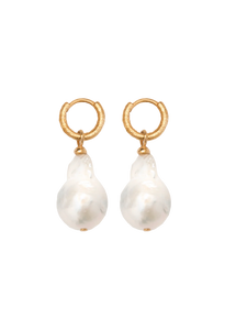 Alhaja Pendientes aro Lolita river pearls