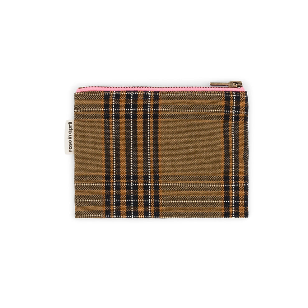 MONEDERO Rose in April Pochette tartan