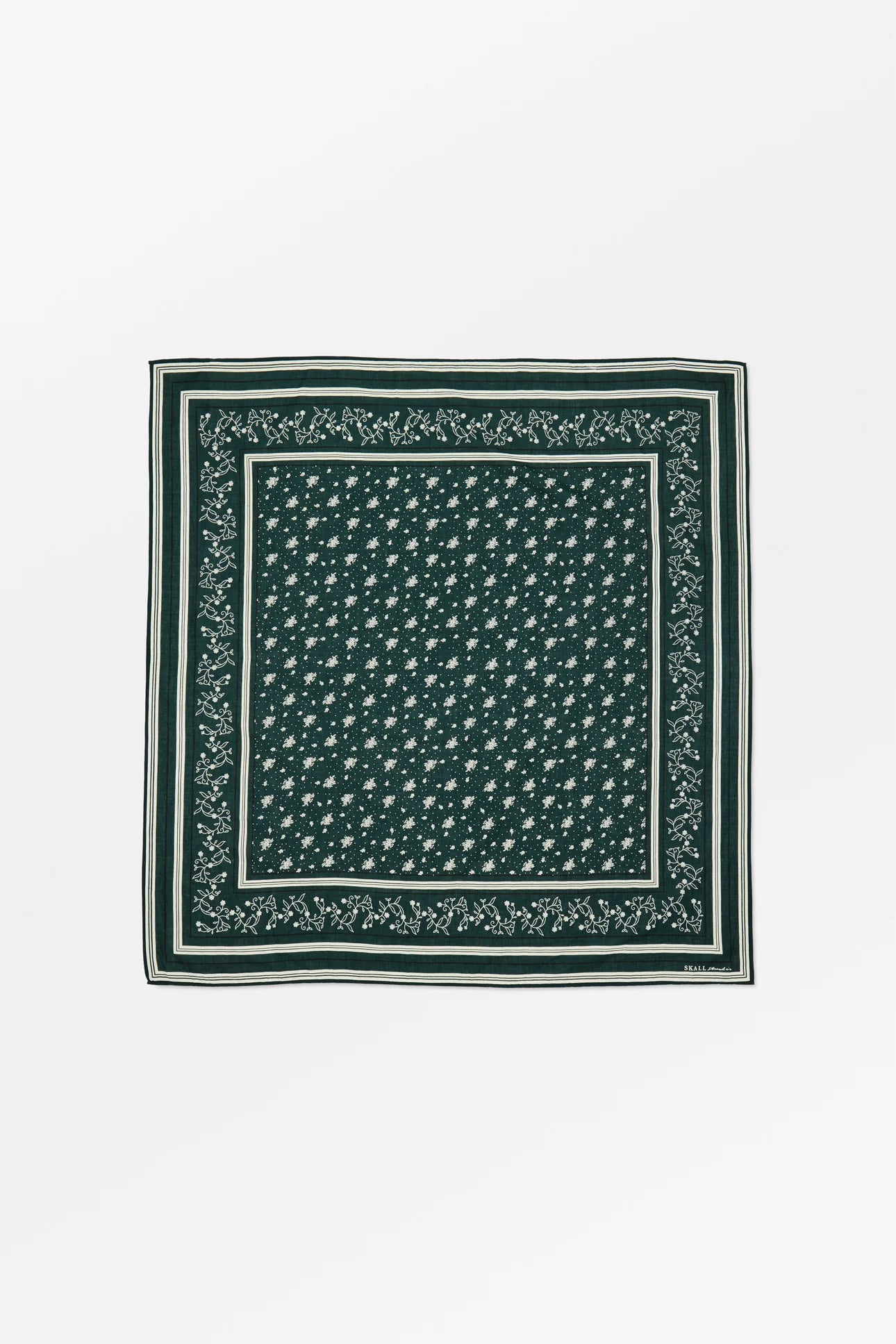 PAÑUELO, BANDANA Skall Studio AW25 classic 90x90 pine green