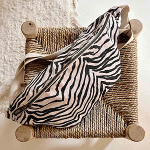 RIÑONERA Rose in April SHOPPER zebra rosa claro