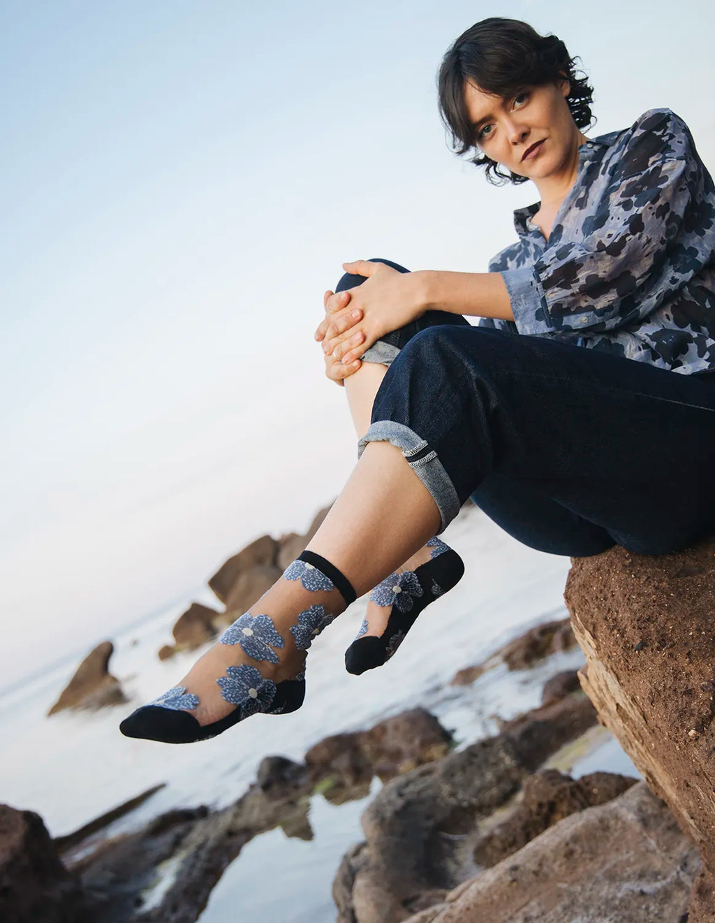 CALCETINES Atelier St Eustache Murano bleue