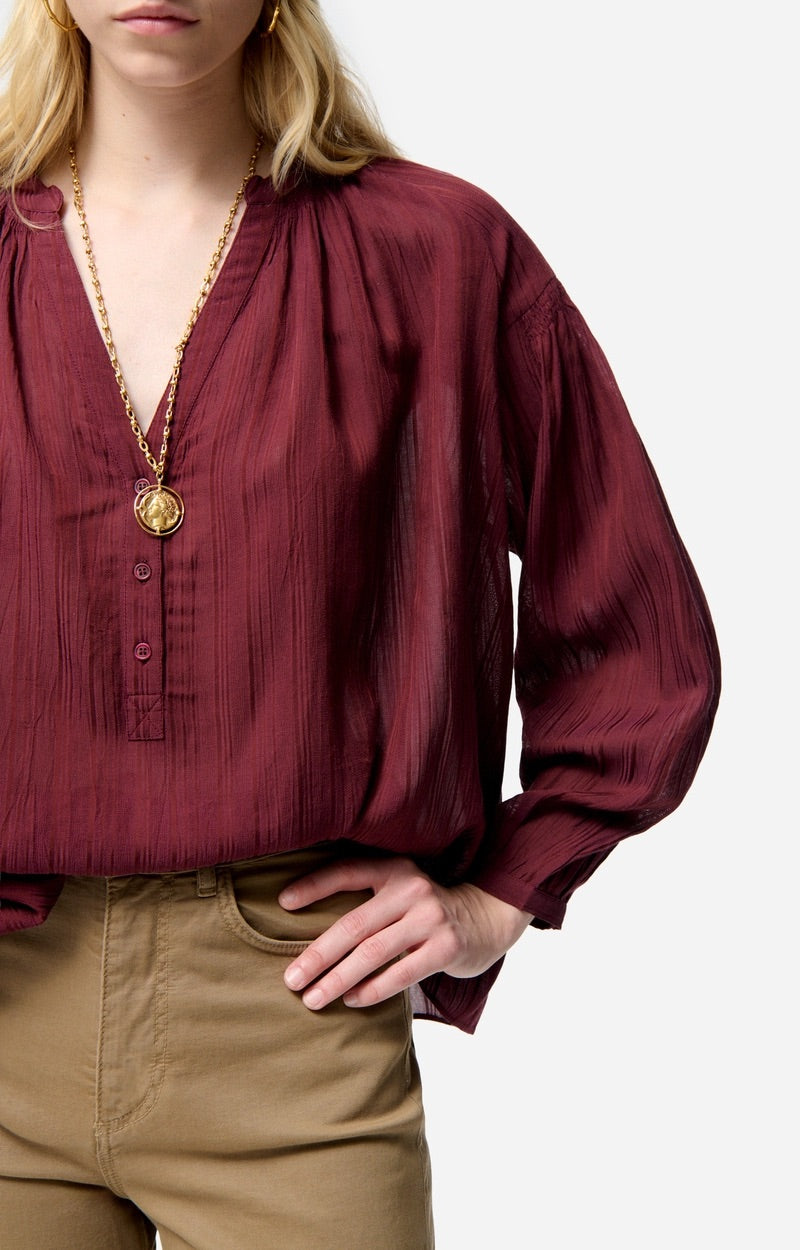 CAMISA Vanessa Bruno AW25 Nipoa burgundy