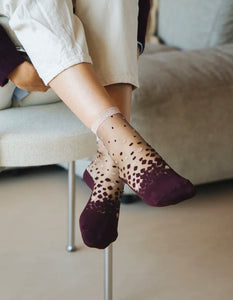 CALCETINES Atelier St Eustache  Nakameguro burdeos