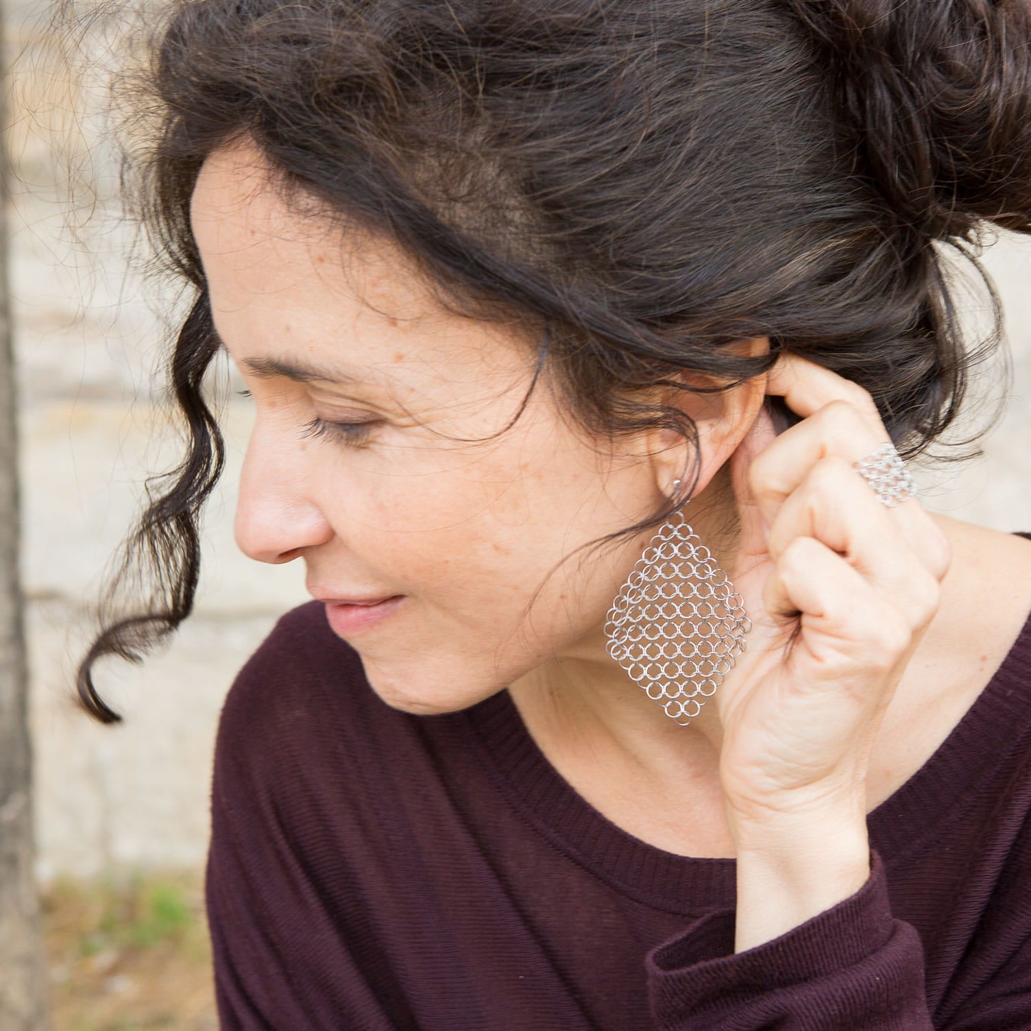 PENDIENTES Pascale lion zoe silver
