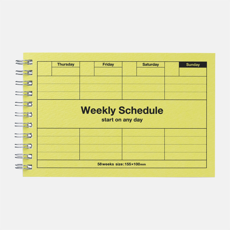 LIBRETA de notas Organizador semanal amarillo