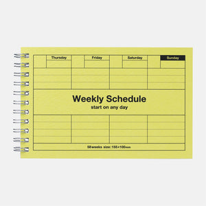 LIBRETA de notas Organizador semanal amarillo