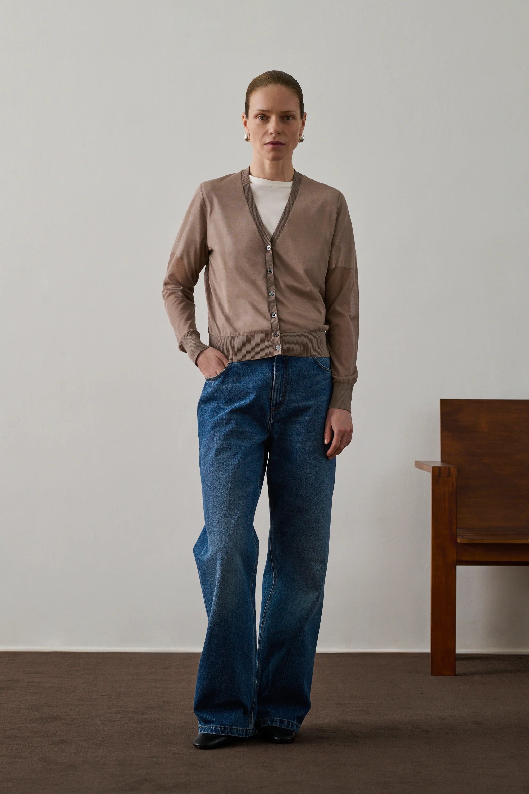 CARDIGAN de PUNTO Soeur AW25 Etreat taupe