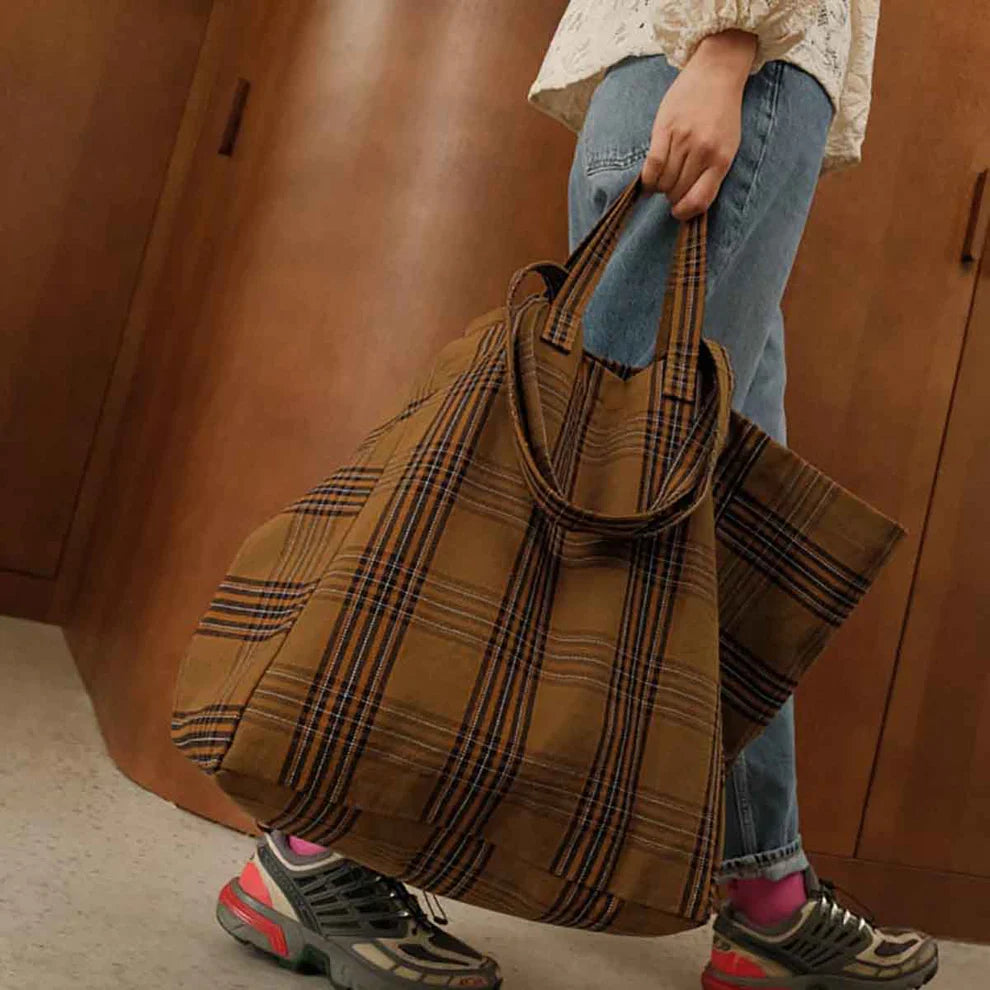 BOLSO Rose in April SHOPPER tartan