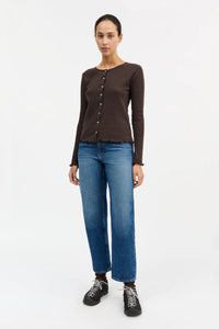 CAMISETA, CÁRDIGAN Skall Studio AW25 Edie dk brown