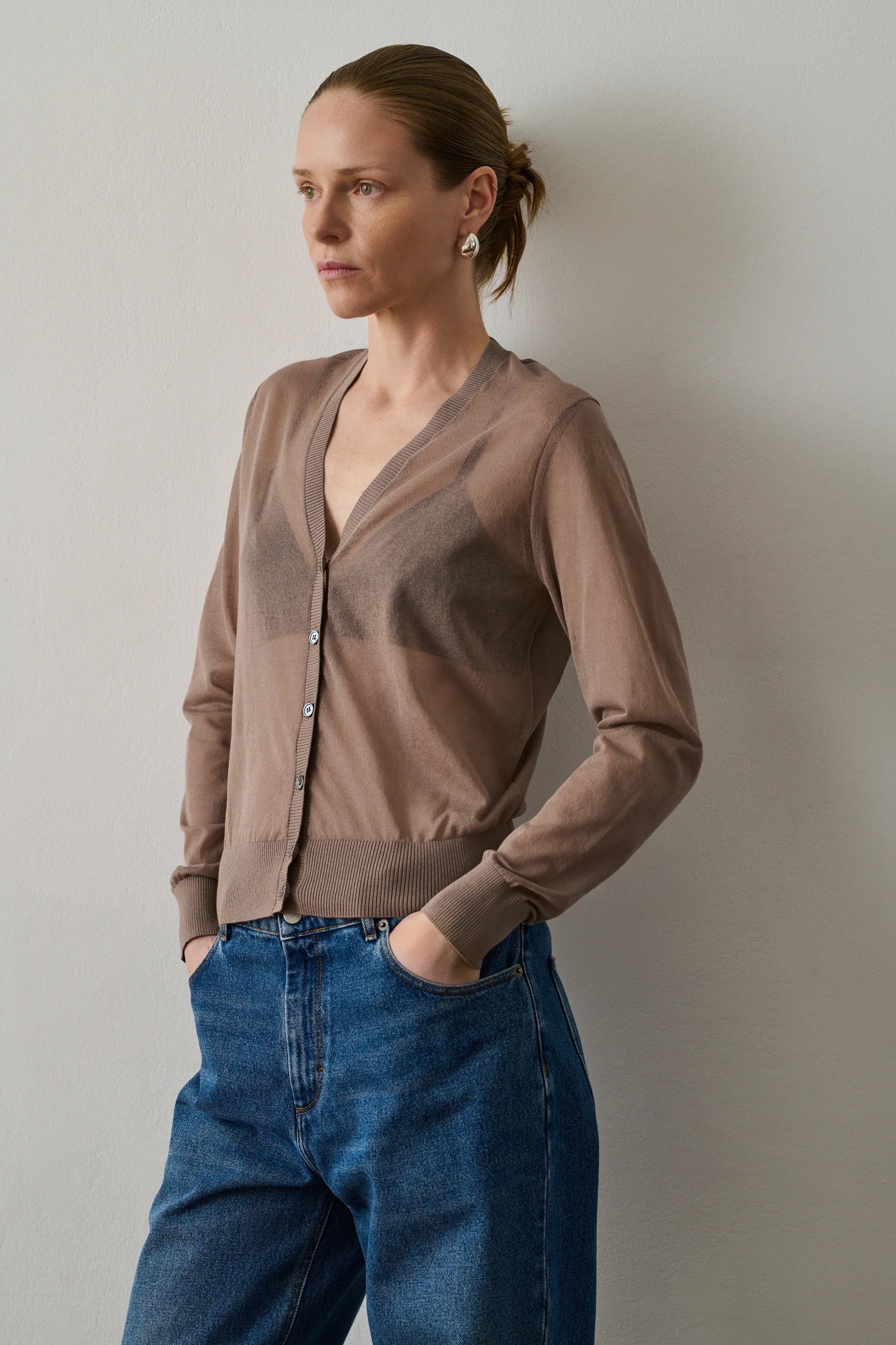 CARDIGAN de PUNTO Soeur AW25 Etreat taupe