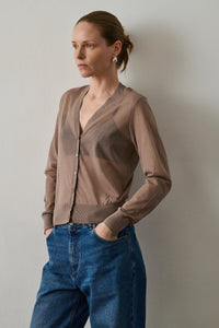 CARDIGAN de PUNTO Soeur AW25 Etreat taupe
