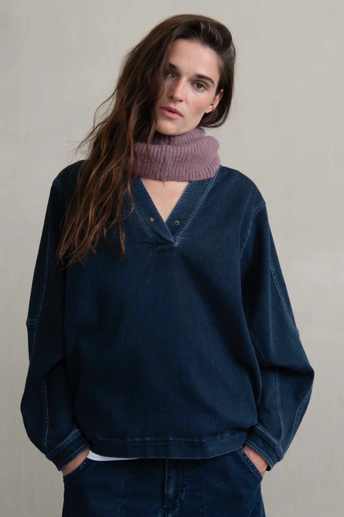 TOP, BLUSA Humanoid AW25 shift lapis
