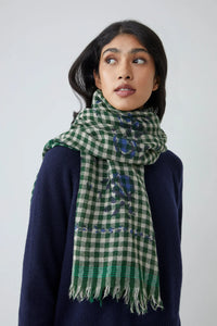 PAÑUELO, FOULARD Moismont AW25 693 Flowers british green