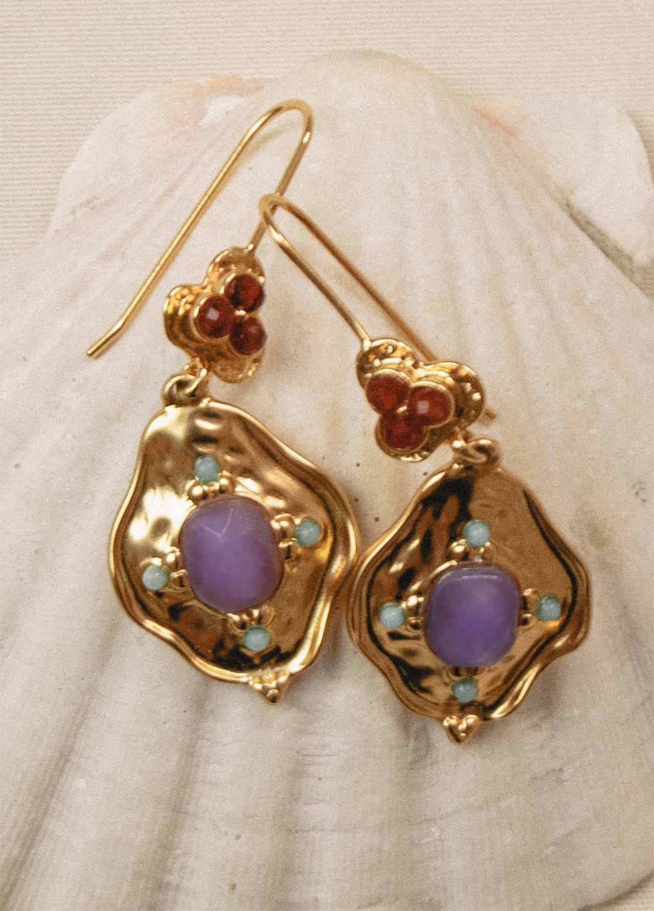 PENDIENTES Alhaja Pitiusa lila