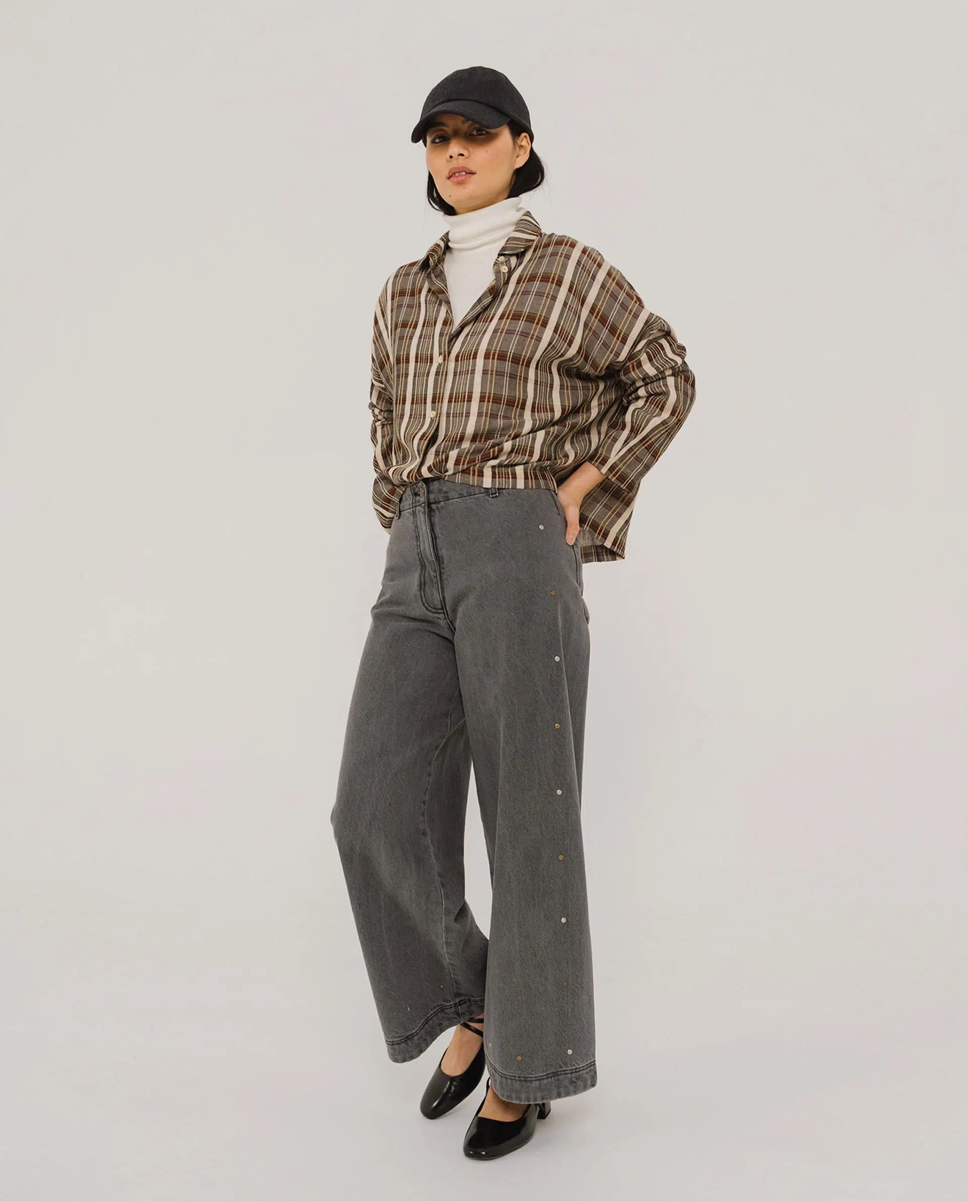 JEANS, DENIM Tinsels AW25 Xulu rivets asphalte