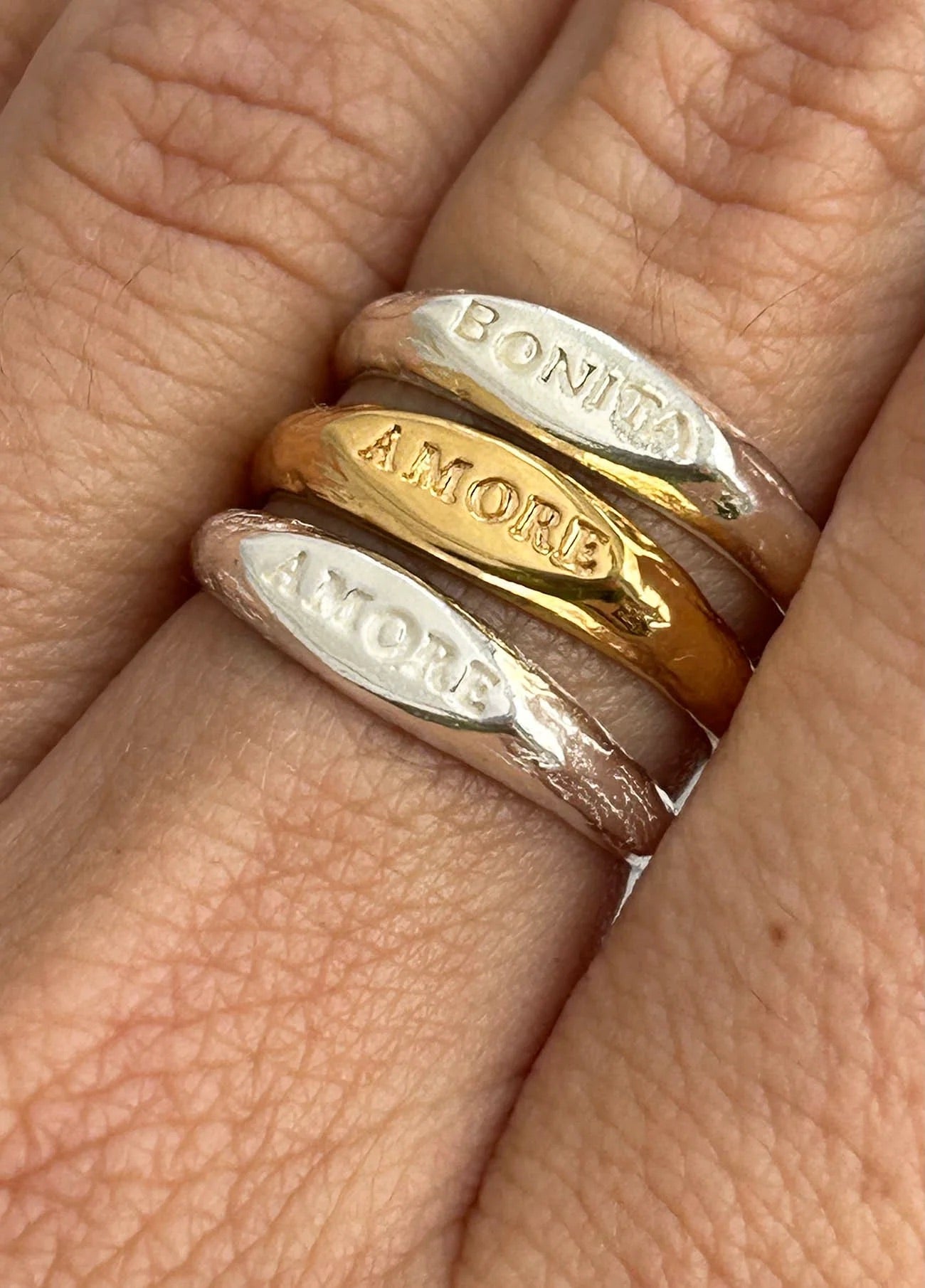 ANILLO Alhaja Cultstore sello mini amore plata
