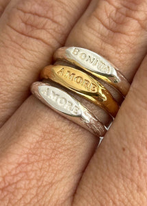 ANILLO Alhaja Cultstore sello mini amore plata