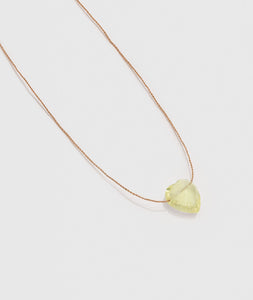 COLLAR Une a Une Goutte coeur citrine