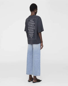 CAMISETA Anine Bing AW25 Rudy tee empower washed black