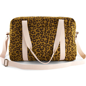 BOLSO Rose in April FIN DE SEMANA leopard caramel