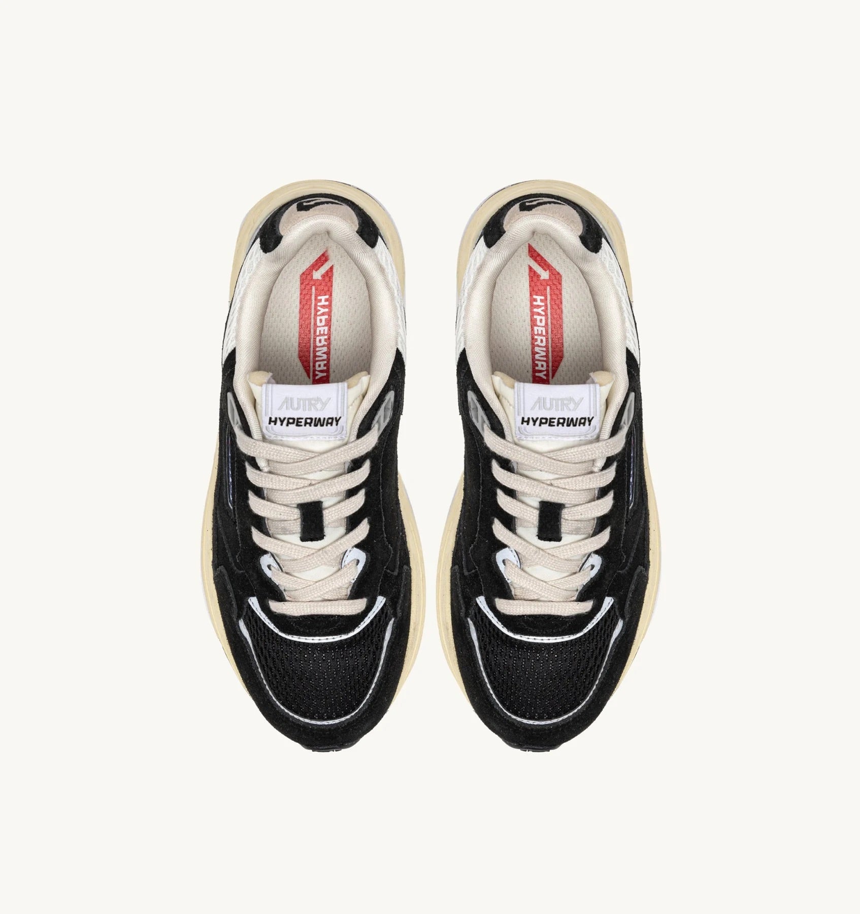 DEPORTIVAS Autry SNEAKER HYPERWAY EN MALLA Y ANTE NEGRO Y PLATEADO