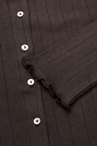 CAMISETA, CÁRDIGAN Skall Studio AW25 Edie dk brown