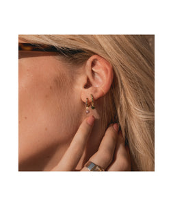 PENDIENTES Une a Une Goutte d’eau Rhodolite