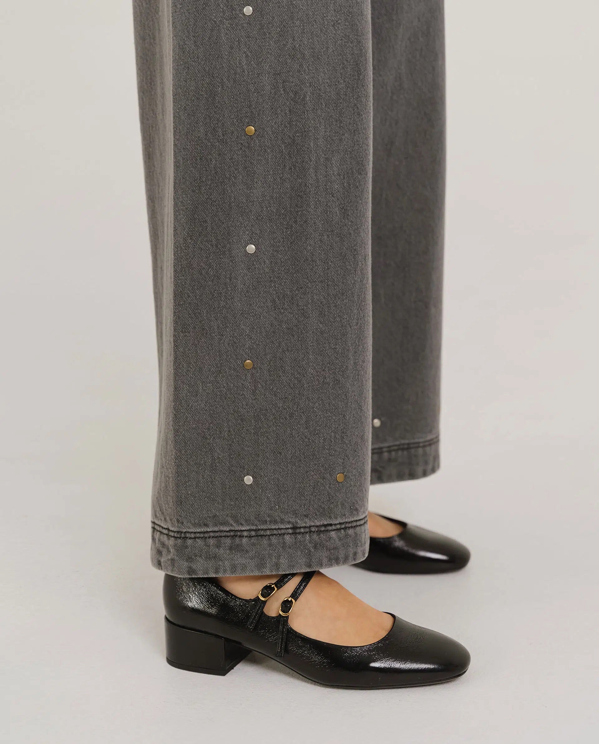 JEANS, DENIM Tinsels AW25 Xulu rivets asphalte