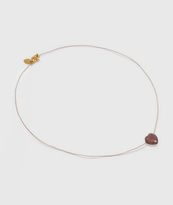 COLLAR Une a Une Goutte coeur rose
