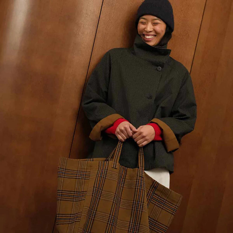 BOLSO Rose in April SHOPPER tartan