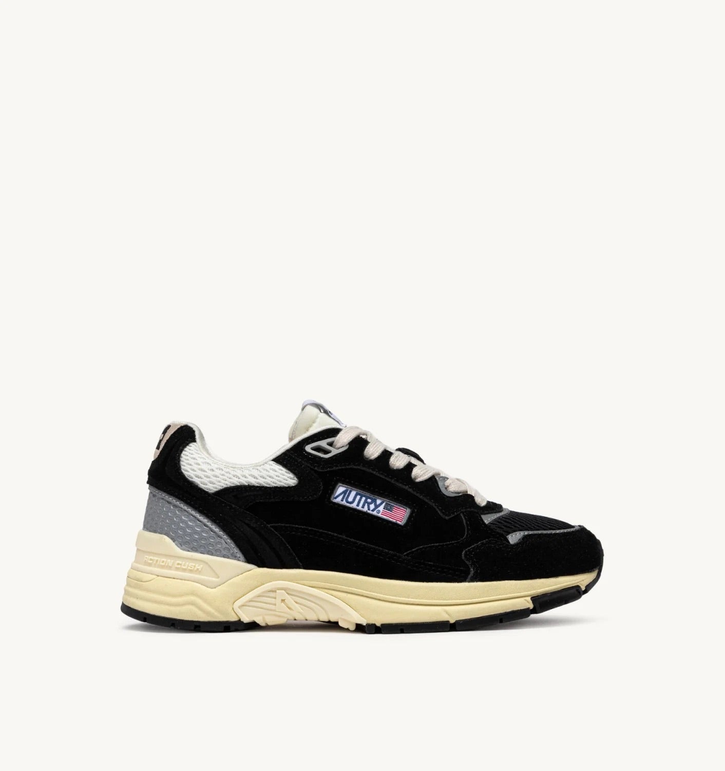 DEPORTIVAS Autry SNEAKER HYPERWAY EN MALLA Y ANTE NEGRO Y PLATEADO