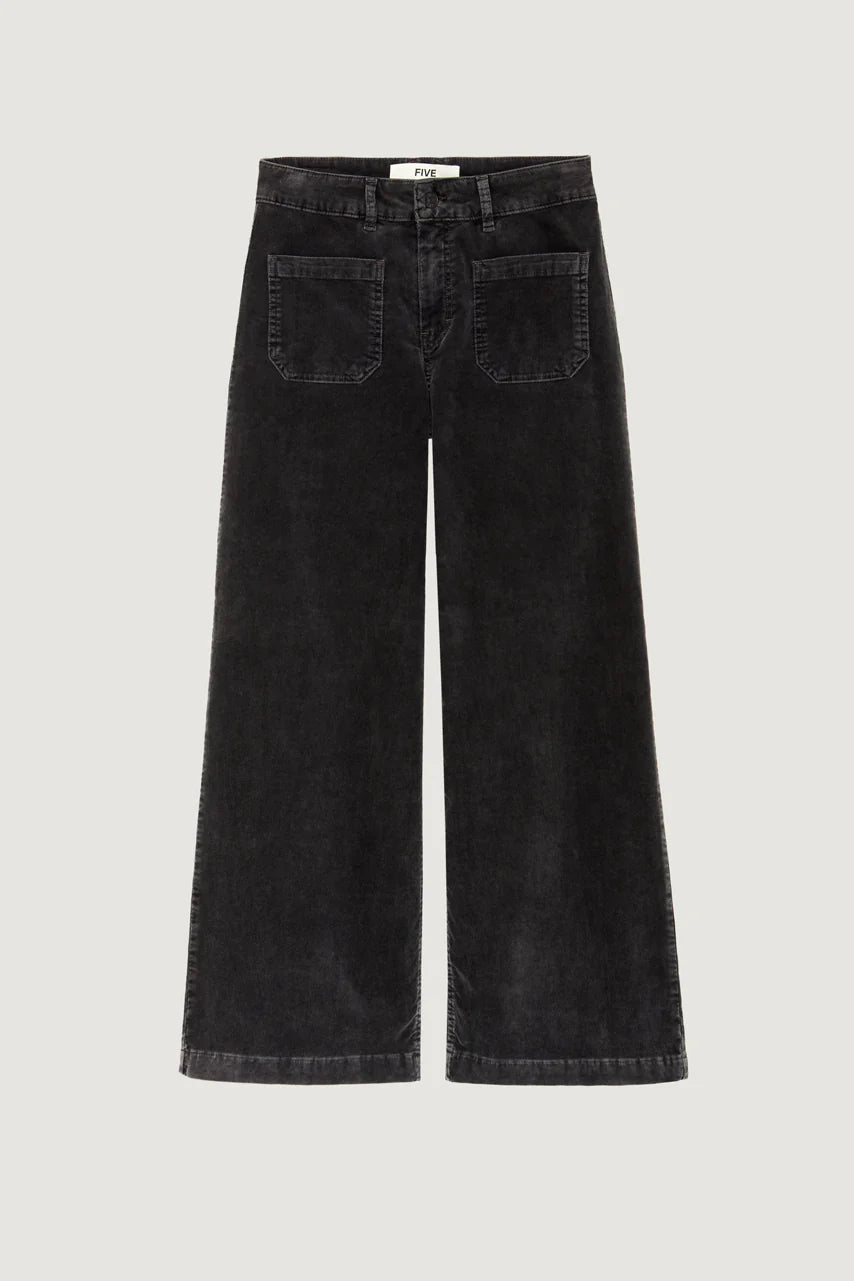PANTALÓN Five AW25 Lucia crop large dark grey