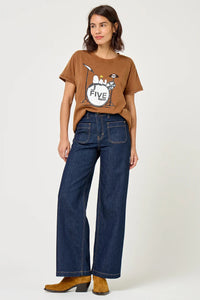 JEANS Five AW25 Lucia crop large dark blue