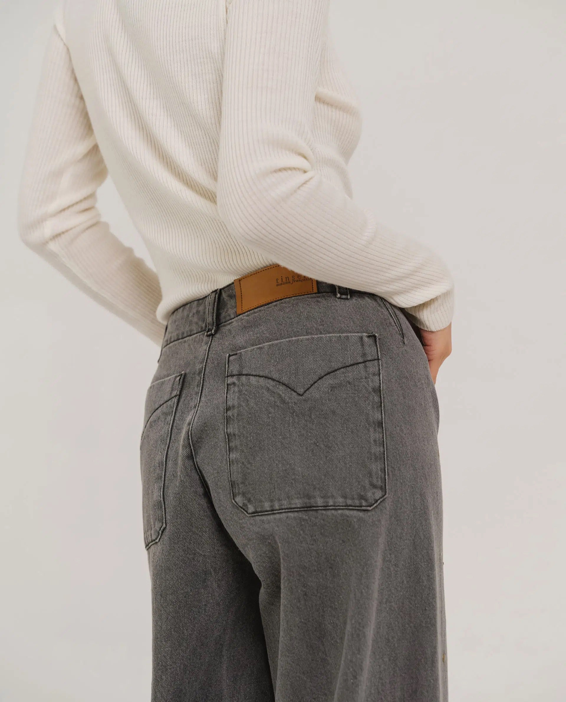 JEANS, DENIM Tinsels AW25 Xulu rivets asphalte