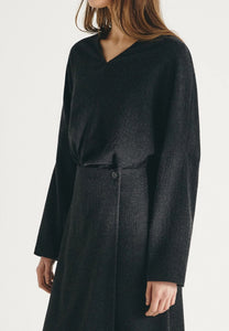 TOP, BLUSA Masscob AW25 Fini charcoal